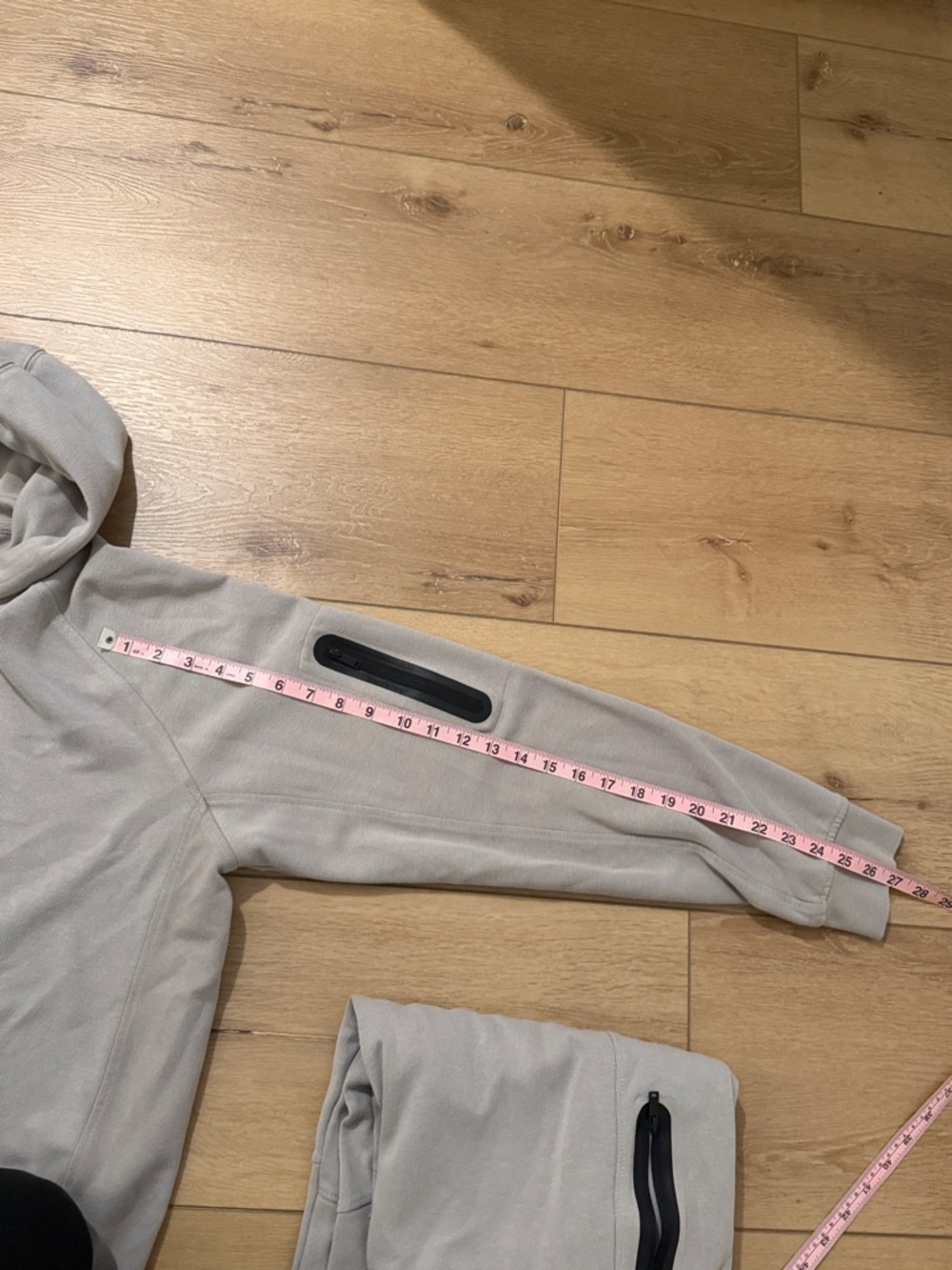 CSG Light Gray Two-Piece Hoodie & Jogger Set with Black Trim - Picture 10 of 12